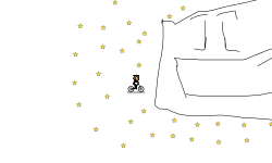 Eli the flying block in space