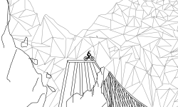 Wild crumbling mountain
