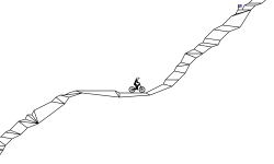 uphill to downhill