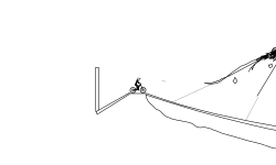 Airplane dropping bombs