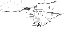 You fell into a cave...