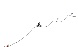 up and down a mountain