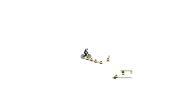 hold ↑ and 	→