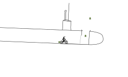 From a submarine...