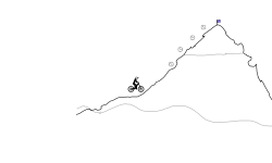 Hard mountain climb