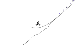 up hill