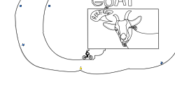 A hand drawed goat DESCRIPTION