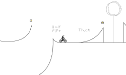 Skate park and half pipe