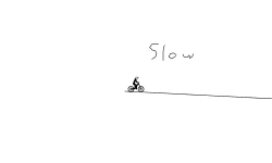 Go slow at the front!