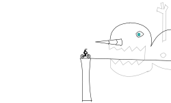 Hungry snowman