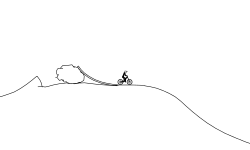 down hill