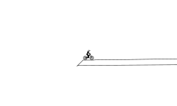 down hill