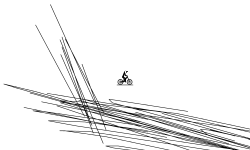 down hill