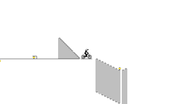 go down then up