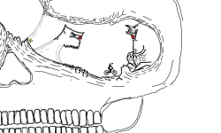 I draw a nerd skull