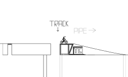 challenge track with pipe
