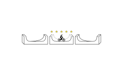 Mini skate park ramps