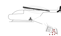 helicopter drop off