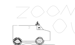 Truck in desert (zoom out)