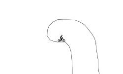 downhill in cave
