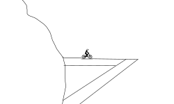 down hill