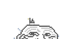 Pixel art troll face (desc.)