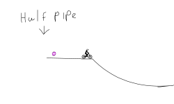 Short BMX track with Halfpipe