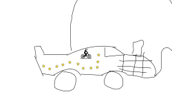 Inside the toy car