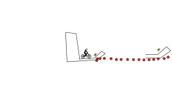 jumping over the bombs