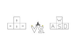 wasd vs. arrow keys