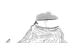 Mountains, skate park and abov