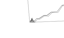 up the hill.