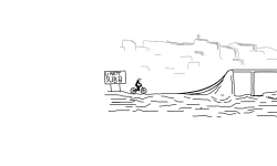 down hill