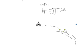 Hold UP Track then click enter