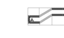 boxed in