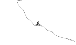 down hill