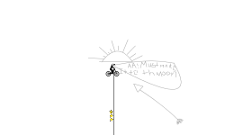 Get to the moon Hold Left