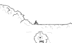 Uneven mountain jumps
