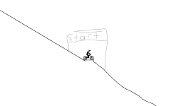 Quick mountain downhill run