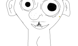 Teen Weird Face Doodle