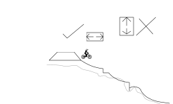 Pump track for entry