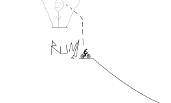 RUN! from the laser man