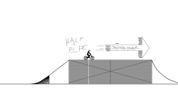 skatepark half pipe