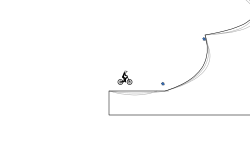 Uphill climb w/ laser at end