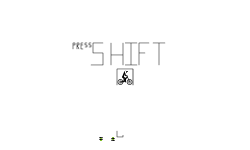 press shift