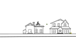 House to house.