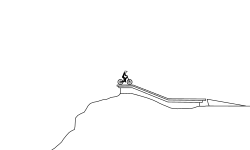 black line downhill