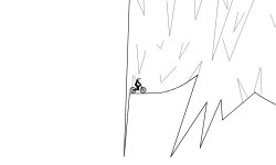downhill in cave