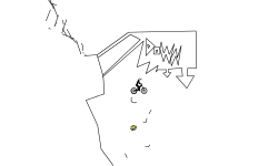 down hill