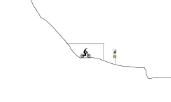 down hill